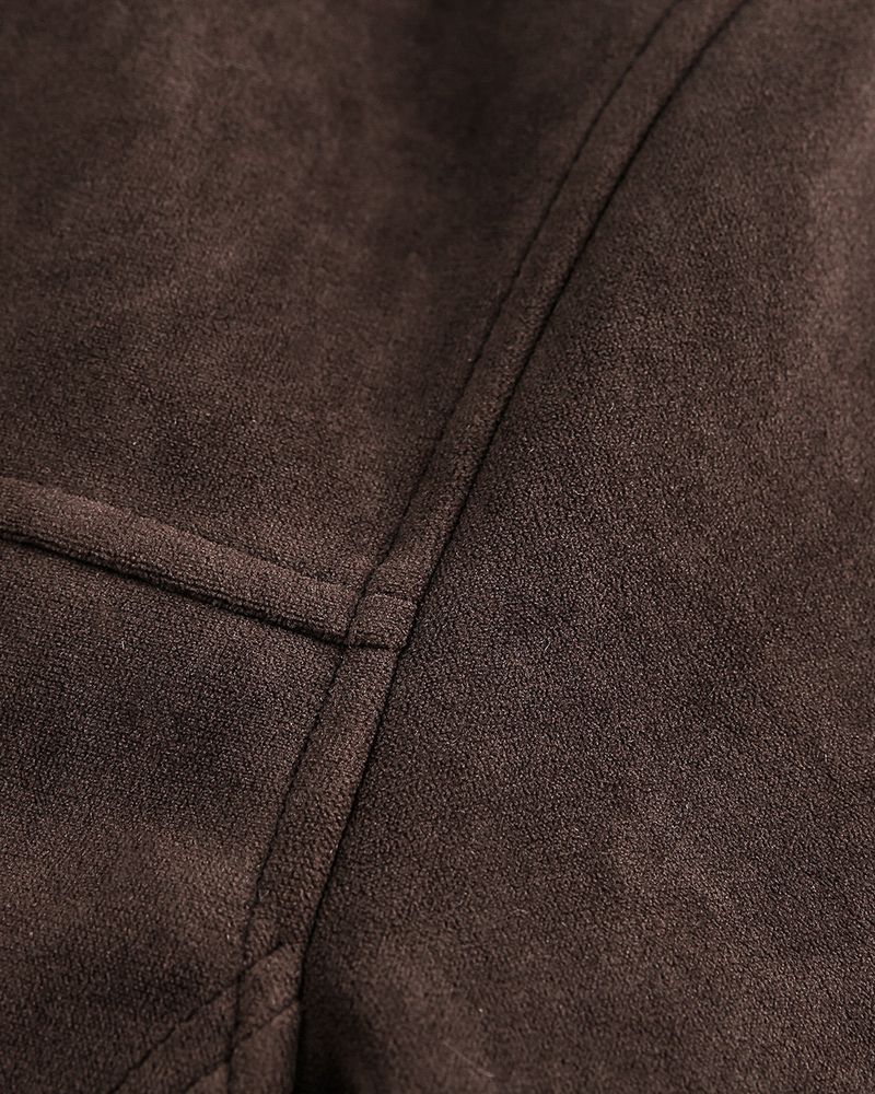 Luna suede padding jacket