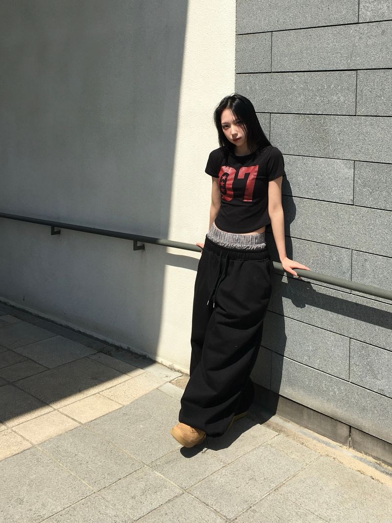 Dio Check Sagging Sweatpants (2c)