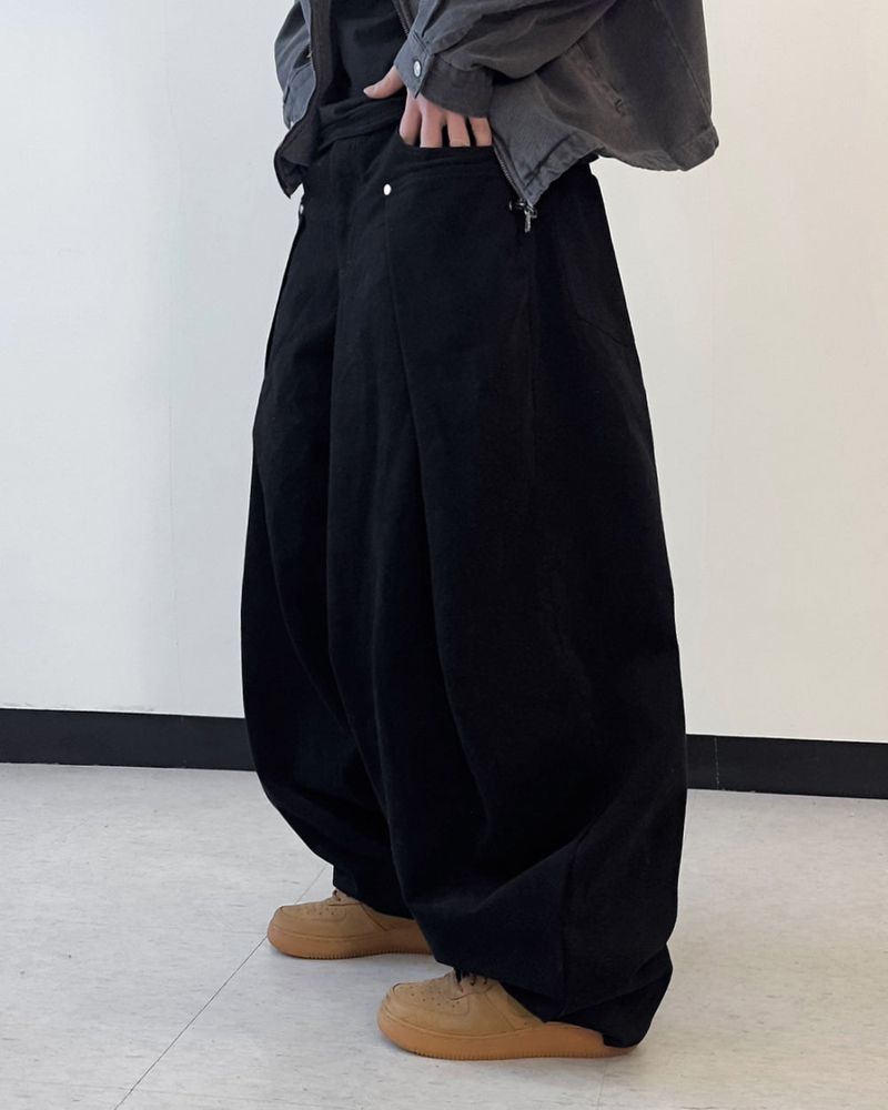 Cuff Bizo Balloon Cotton Pants