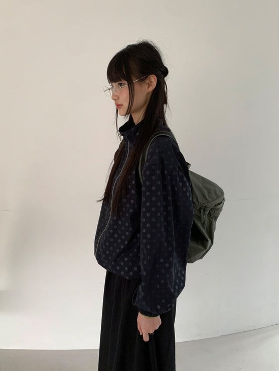 Hapeul Two-Way Dot Windbreaker