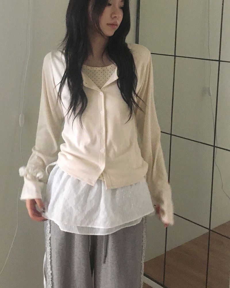 Hoolie Checkered Plain Lace Wrap Skirt