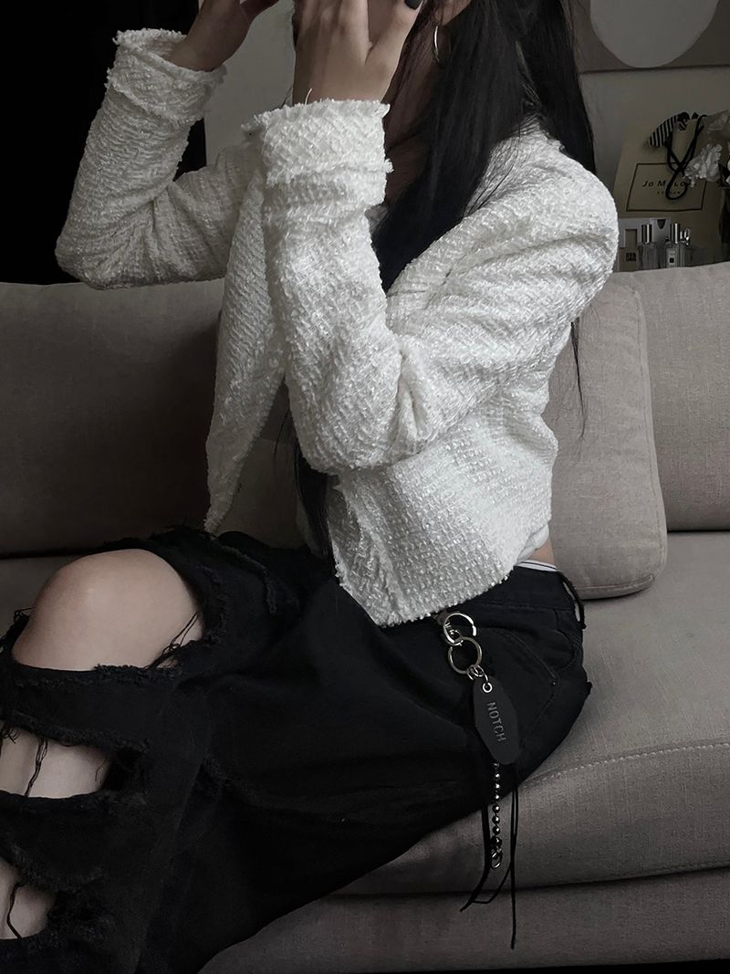 cropped tweed jacket (2color)