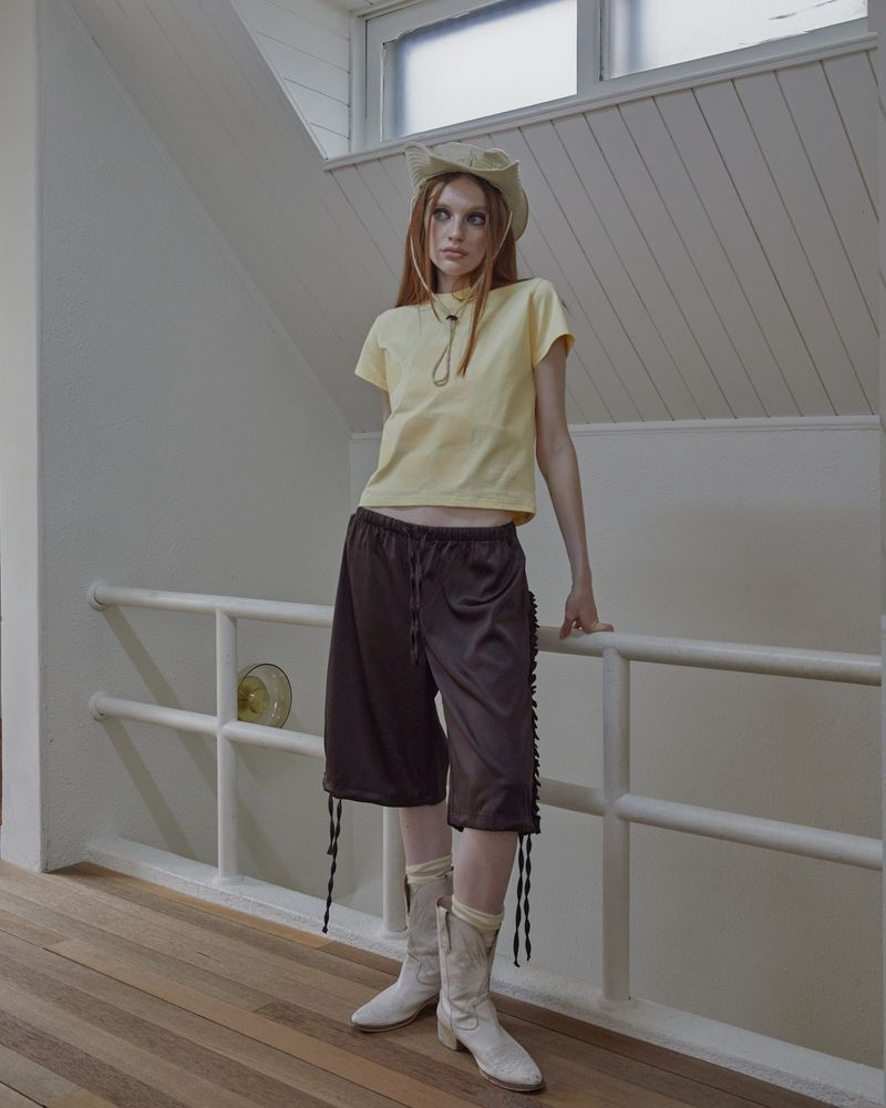 printing logo basic top / lemon