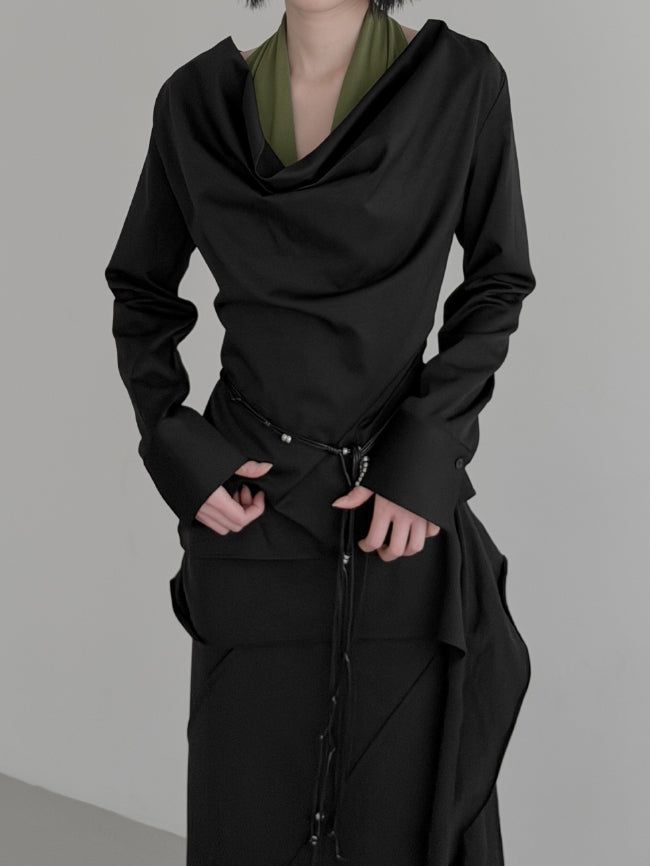 Ab Cowl Neck Blouse
