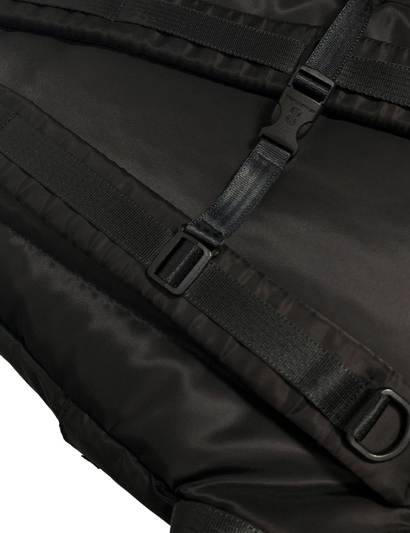 Padded Cargo Pocket Backpack (Black)
