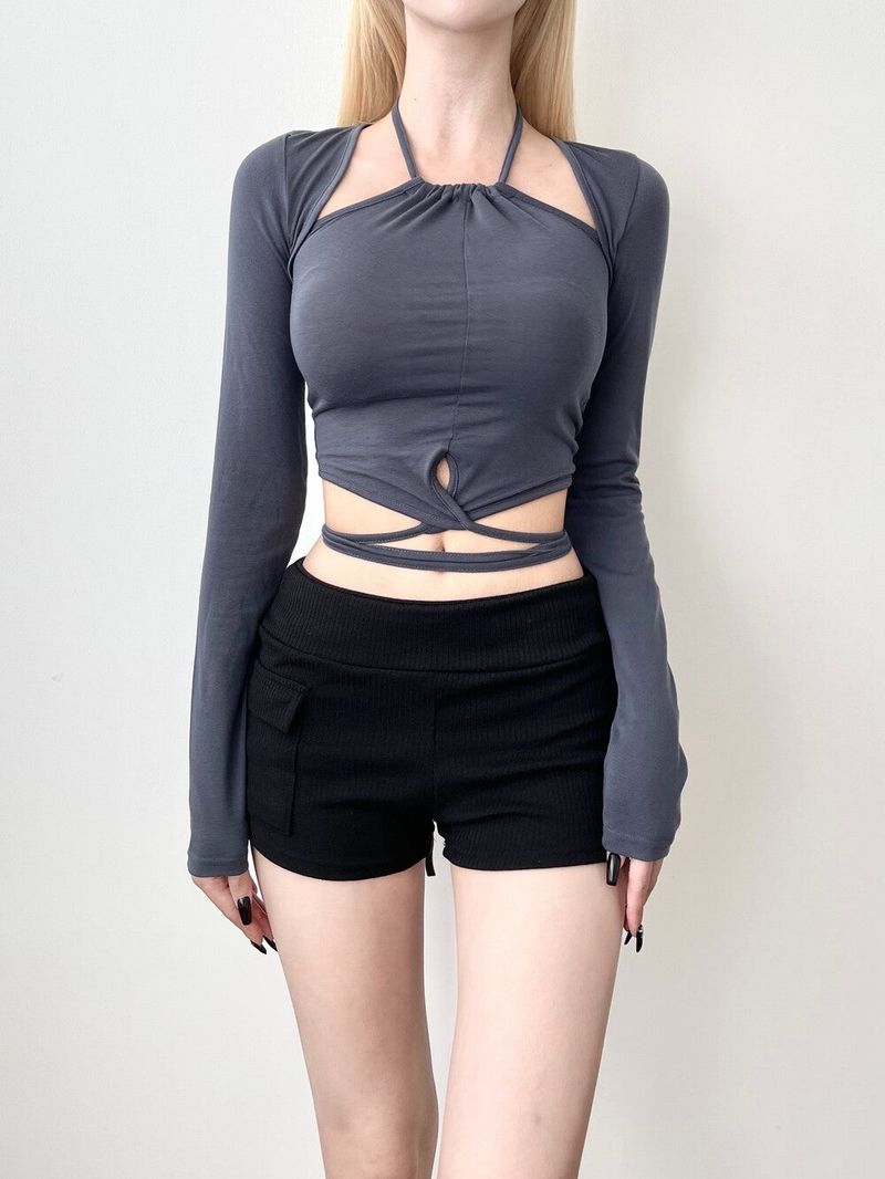 Seow（ソウ）の「1391. Free strap halter bolero T (3color)（Tops）」