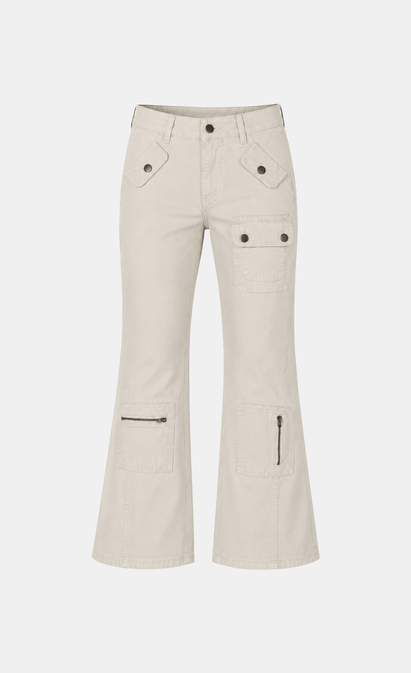 Hesta Zip Cargo Bootcut Pants