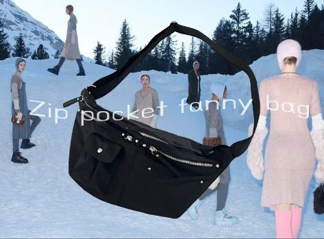 Zip pocket fanny bag 