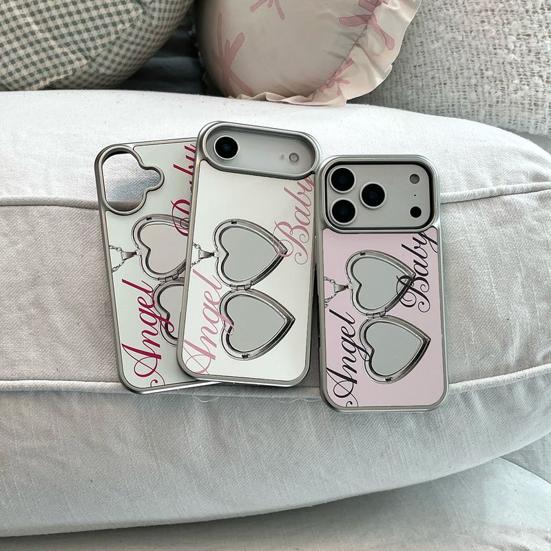 [MADE][Mirror Silver Bumper Case] Angel Baby • White