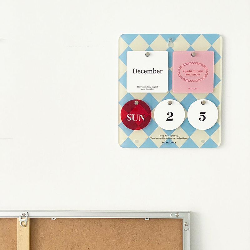 DEAR MY DAYS Perpetual Calendar - Blue Tiled