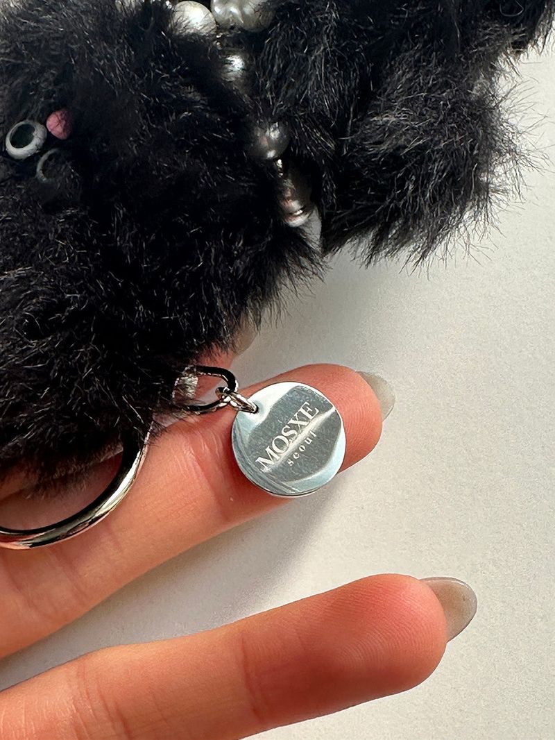 [Hand made] Fluffy bear key ring (5color)