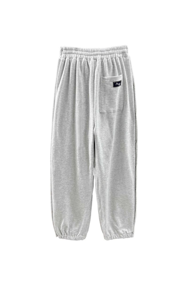 PITA SNAP OFF SWEAT PANTS / WHITE-MELANGE