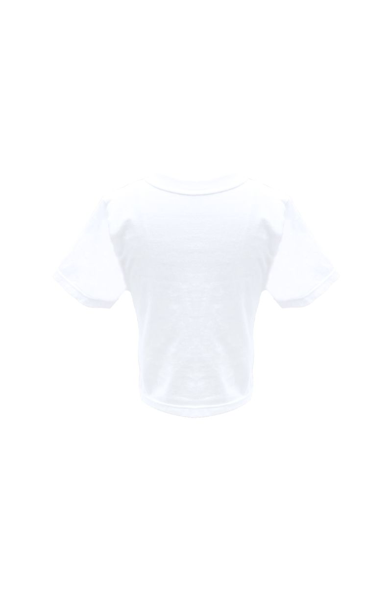 HEART SLOGAN CROP T-SHIRT / RED