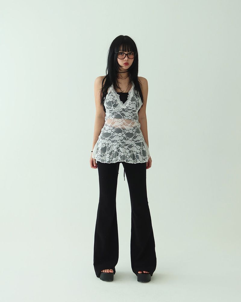 Angel Cubic Towel Terry Bootcut Long Pants