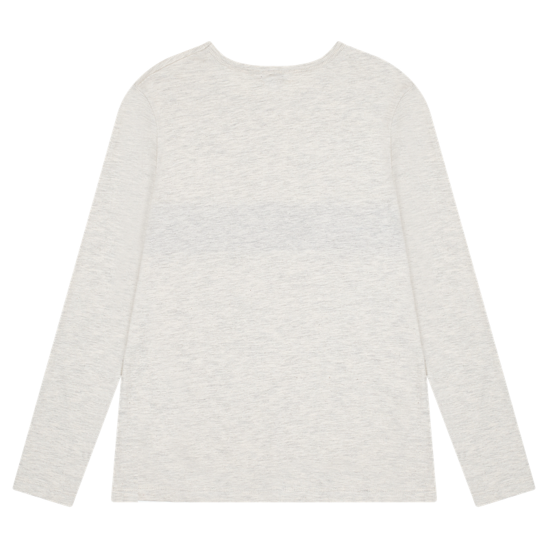 チェストパッチワーク長袖Tシャツ(グレー)
