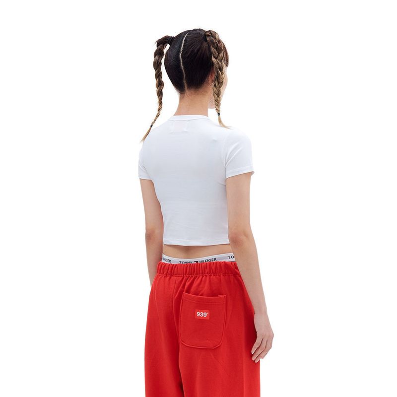 939 LOGO CROP TOP (WHITE)
