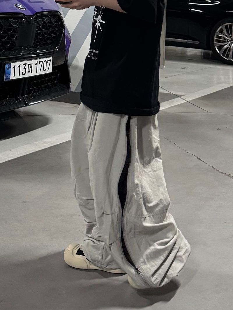 two-way mesh nylon pants