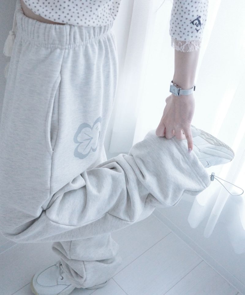 Web E Clover Pants (Light Melange)