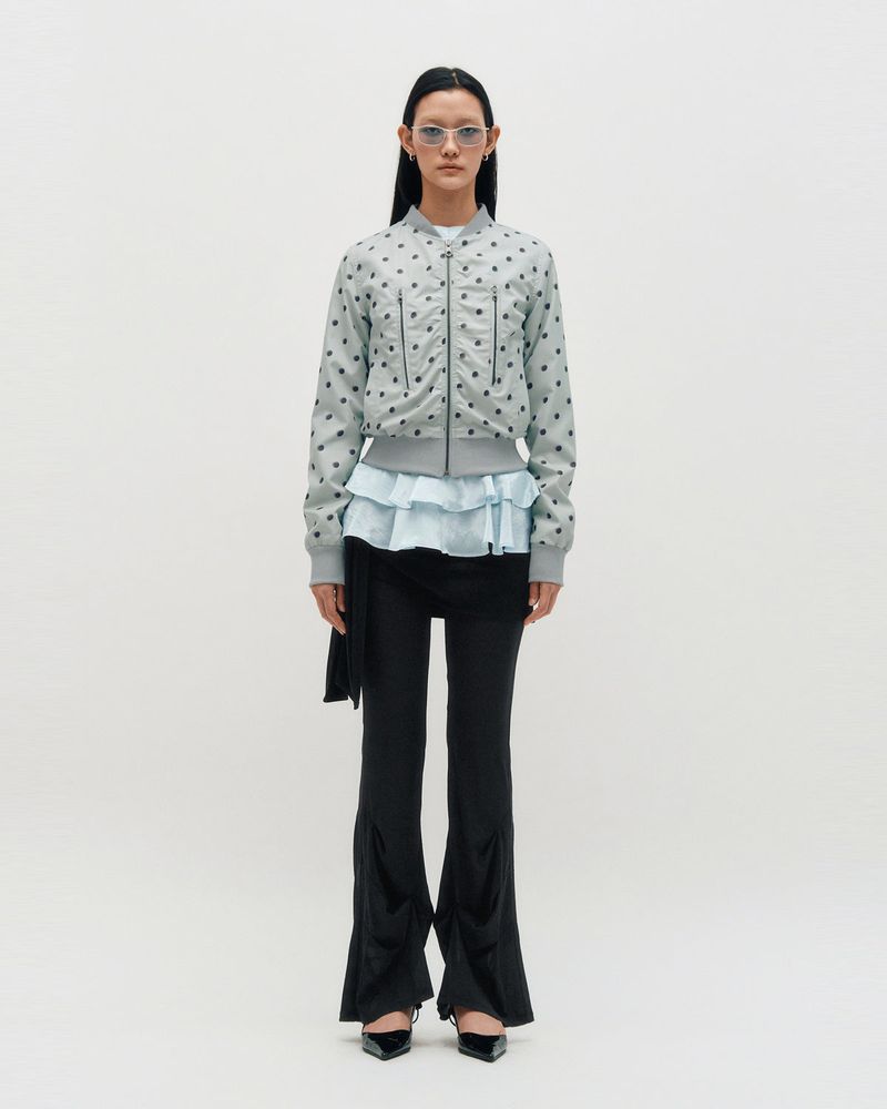 Dot Graphic Windbreaker _ GREY