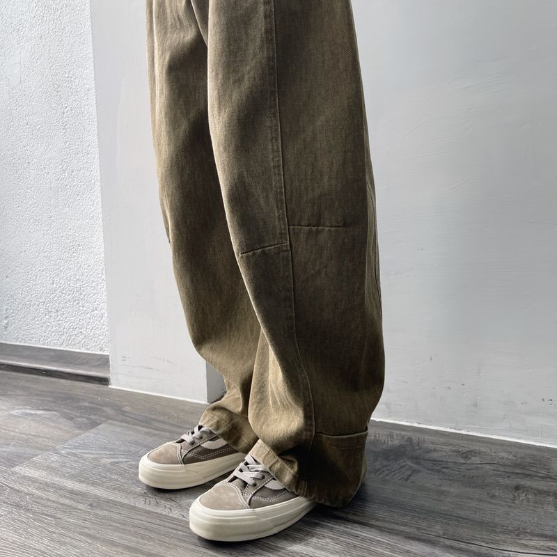 Washed Wide Denim Pants