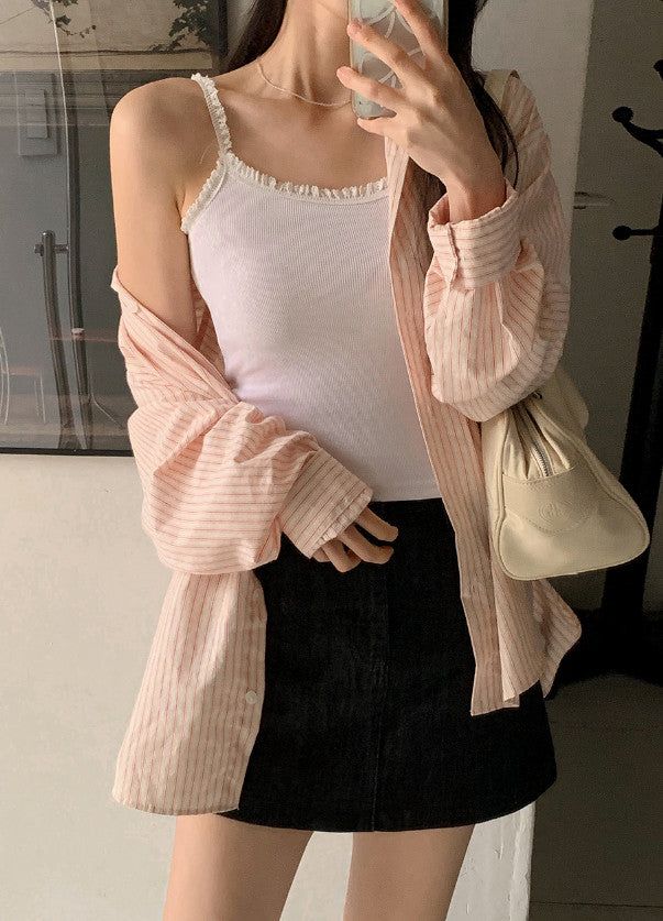 SHOPPERLAND（ショッパーランド）の「Classic Denim Mini Skirt (2color)（Skirts）」