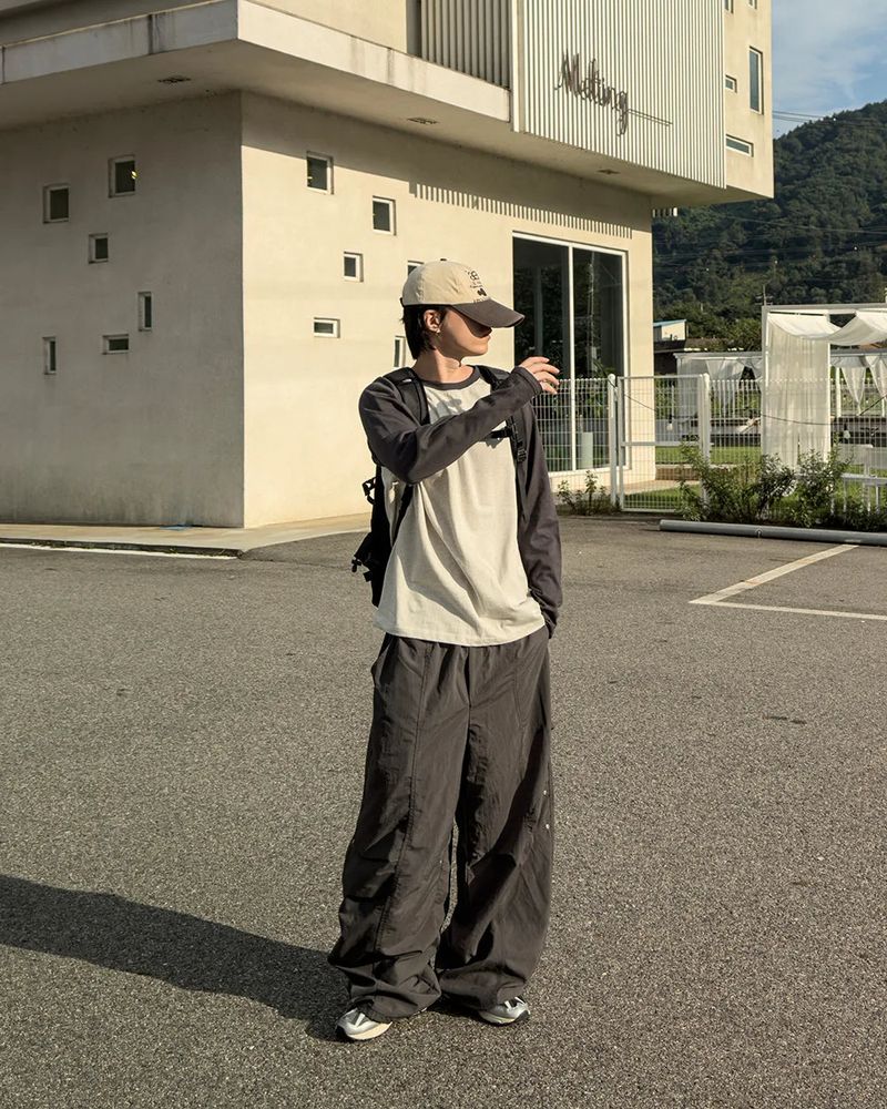 Dock rivet panel nylon pants