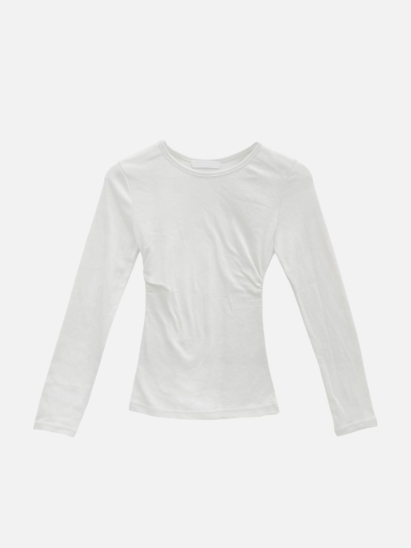 [Long sleeve ver.] Roen Modal Side Shirring Tee (6c)