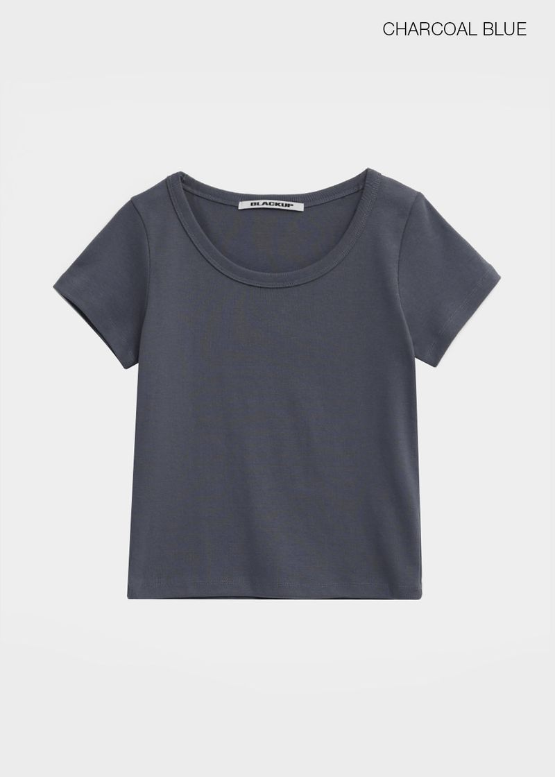 [B-BASIC] Standard U-Neck Short Sleeve T-Shirt (3SIZE)