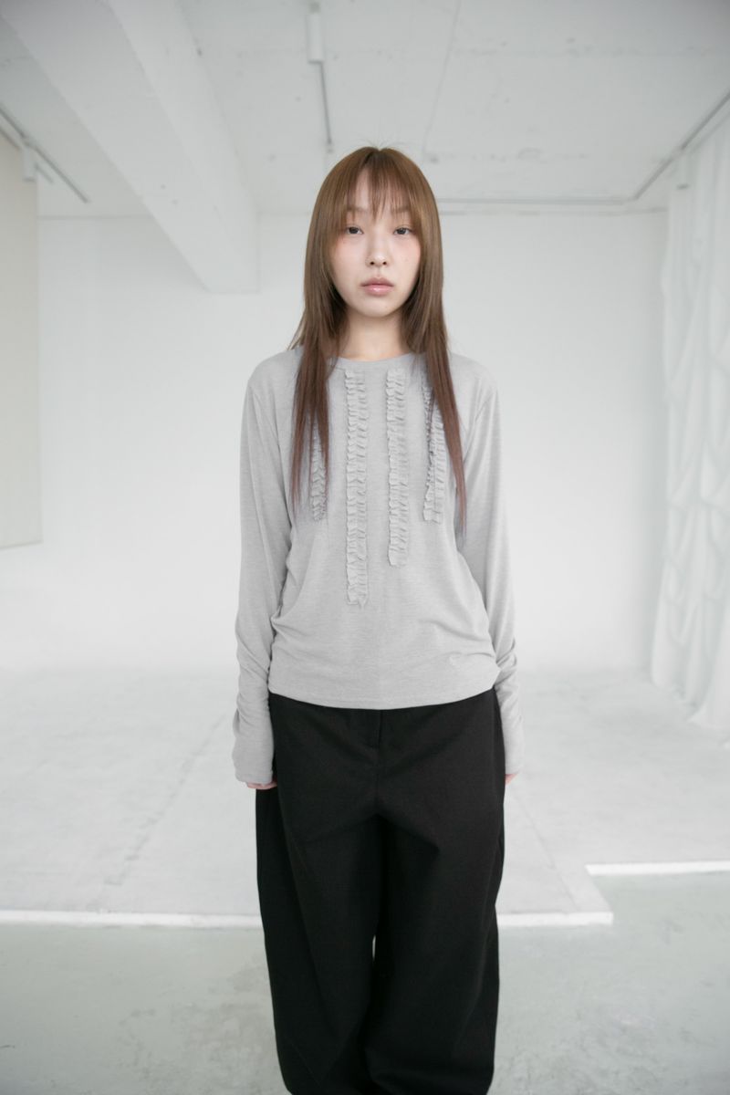 frill rain span top(3colors)