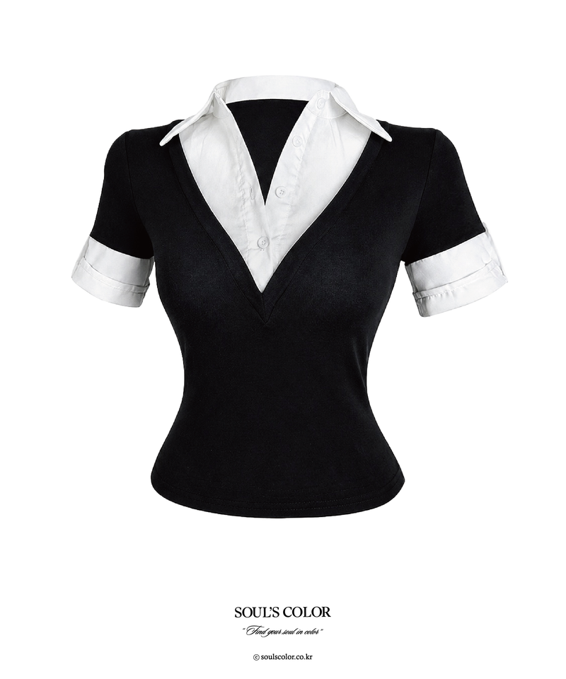 Noa Layered Collar Knit Top