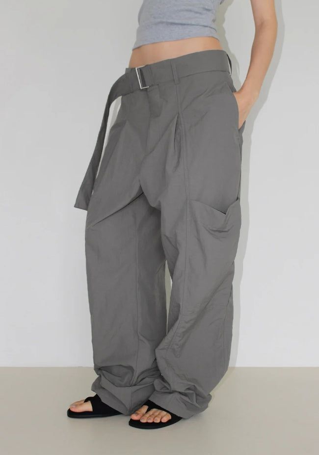 [BELT SET] FOLD OVER CARGO PANTS