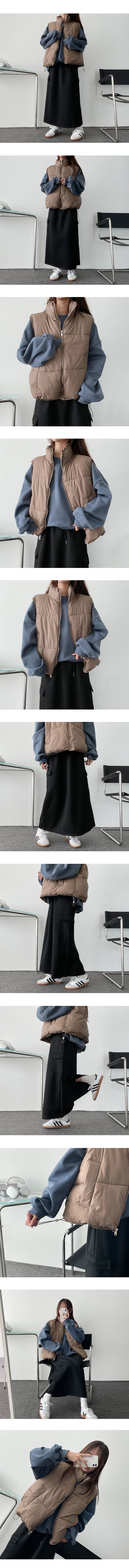 Day String Oversized Fit Padded Vest