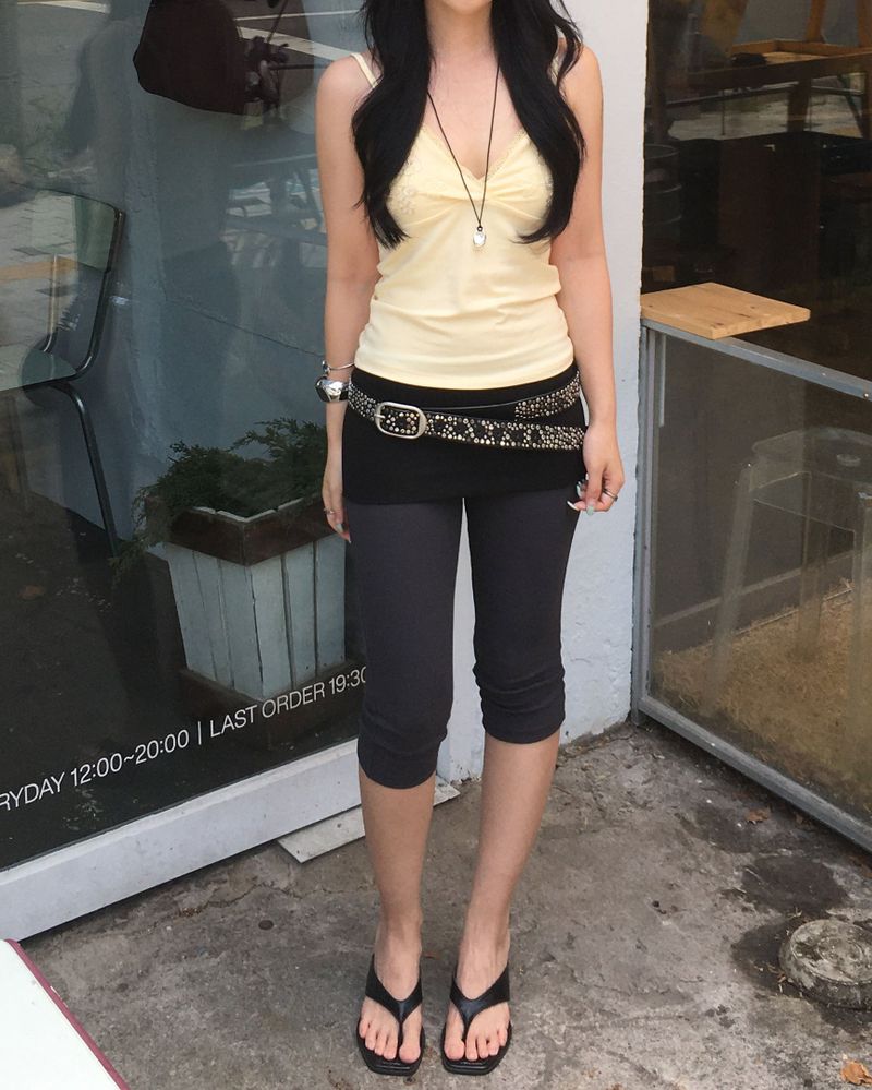 Capri folding leggings