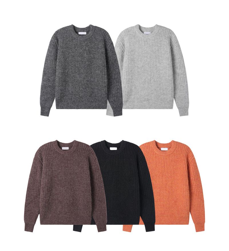 No.1456 wool round KNIT (5color)