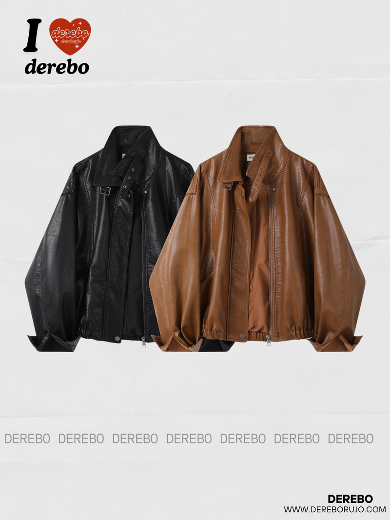 Czech Rider Zip-Up Leather Jacket
