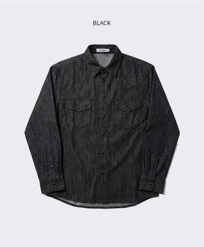 Standard Western Denim Shirt Black