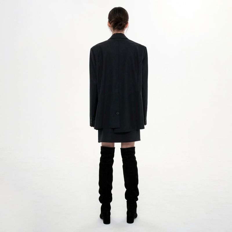 SLEEVE STRAP OVER FIT JACKET(BLACK)