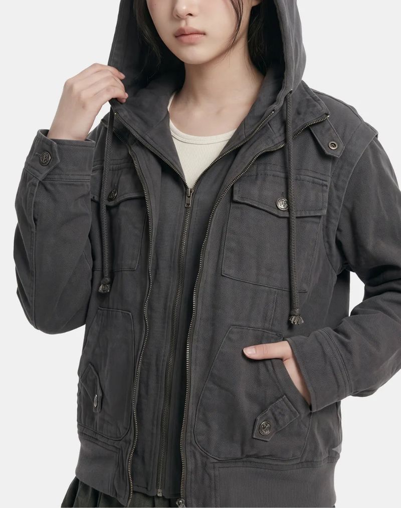 Lena Washed Multi-Pocket Jumper