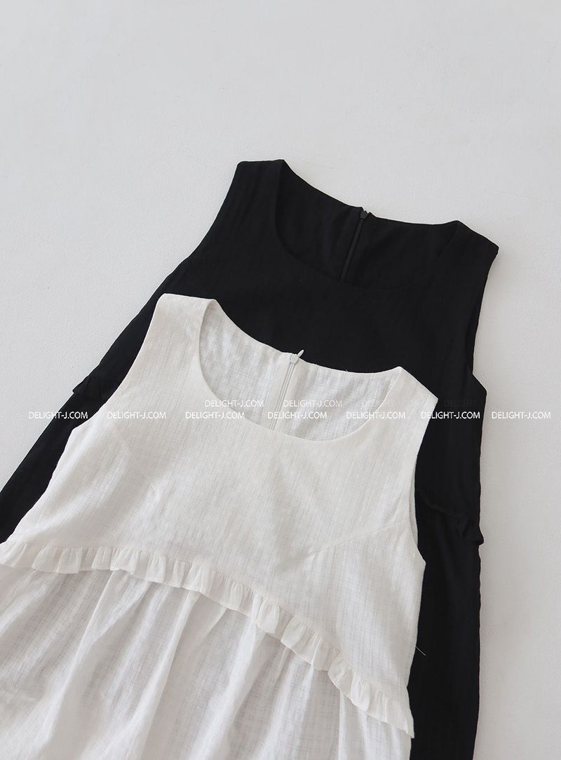 square frill mini-dress