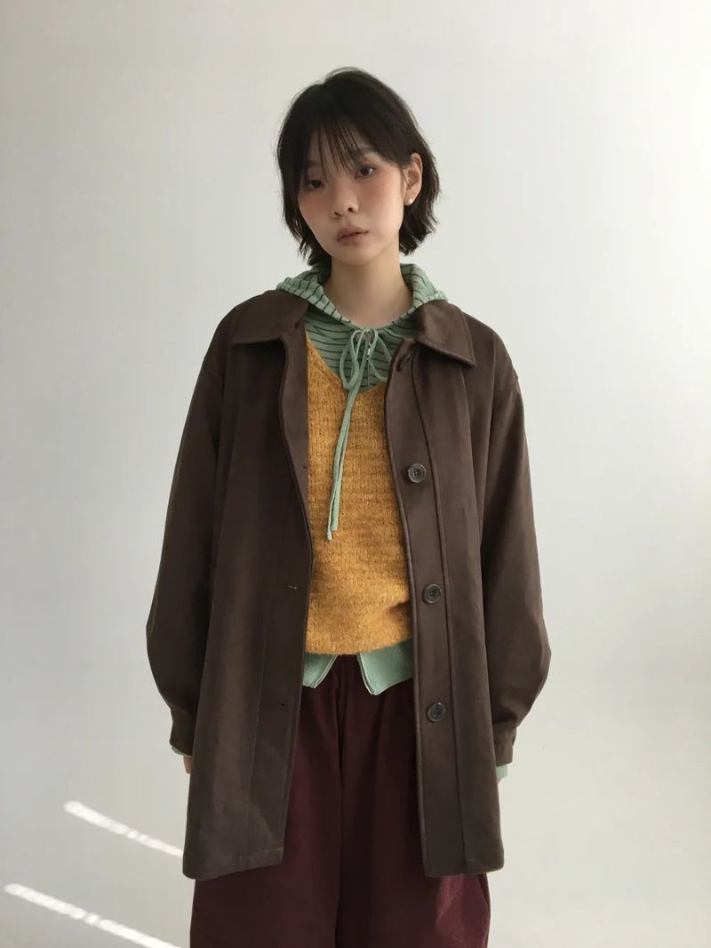 Saco Suede Half Coat (2color)