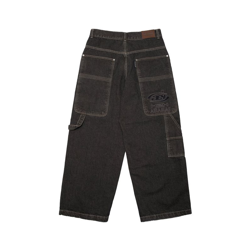 WASHED DENIM PANTS [BLACK]