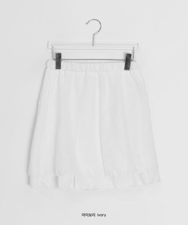 Randoy Lace Layered Mini Skirt