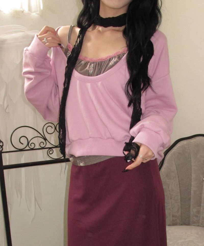Rosy Lace Sleeveless