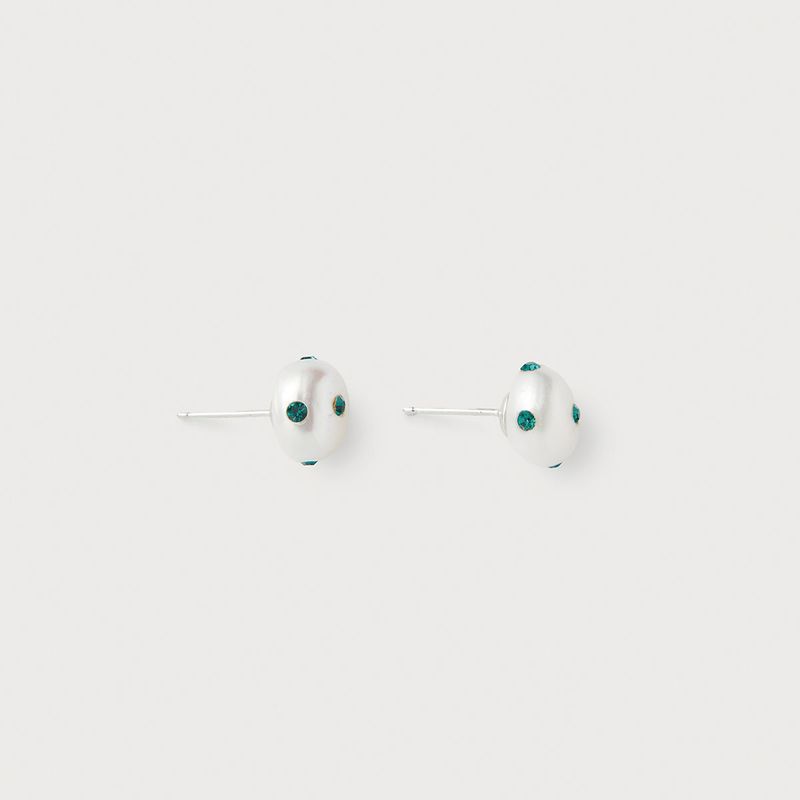 Irregular Polkadots Earrings, Green