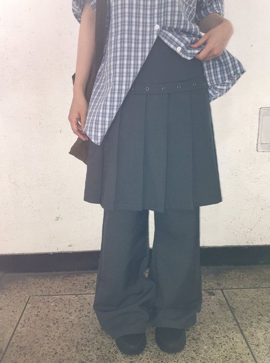 BAON（バオン）の「Hika Layered Skirt Pants（Pants）」