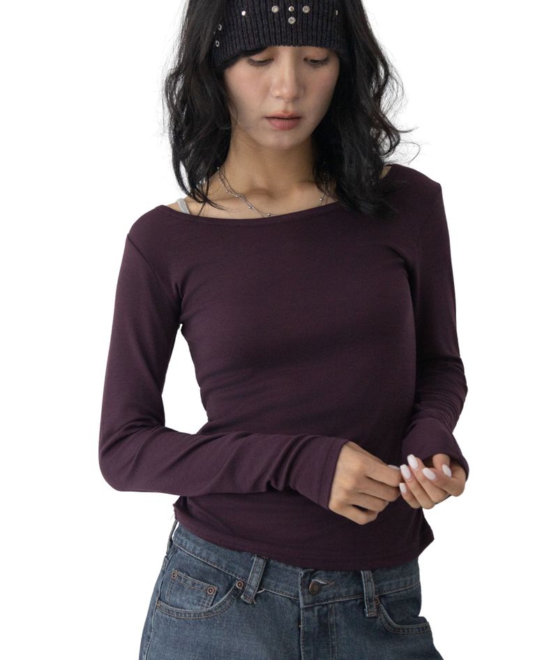 Duo U-Neck Long Sleeve T-Shirt