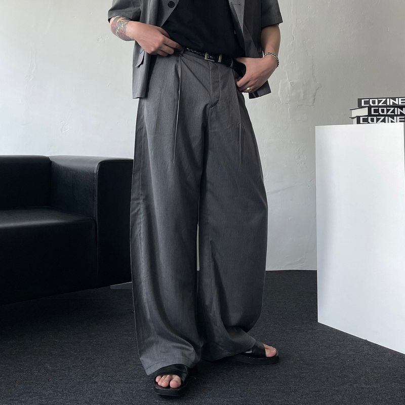 COZINESS（コジネス）の「CR Stripe Curved Wide Slacks (2 colors)（Pants）」