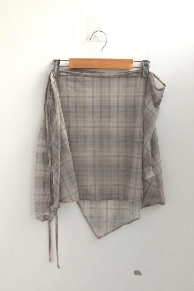 Misty Checkered Layered Skirt