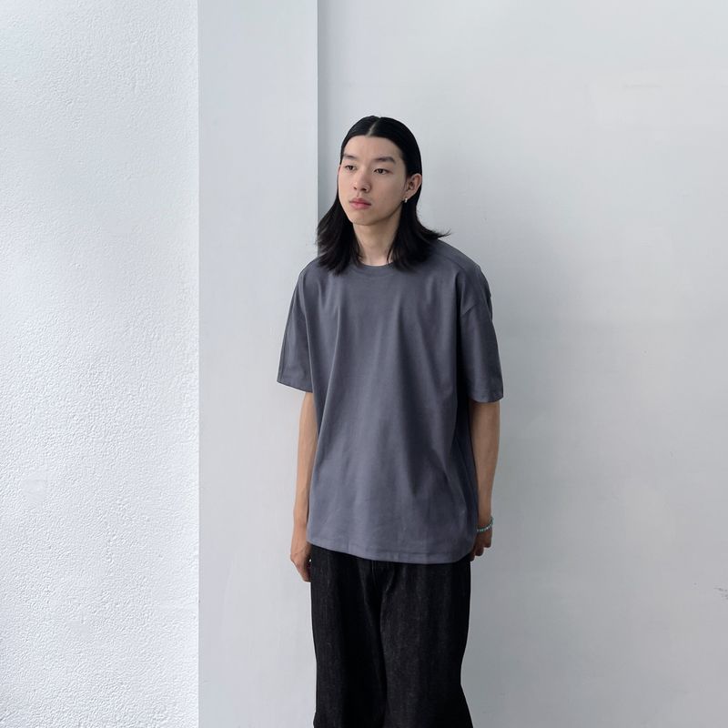 Cool Grey Drop Shoulder Tee
