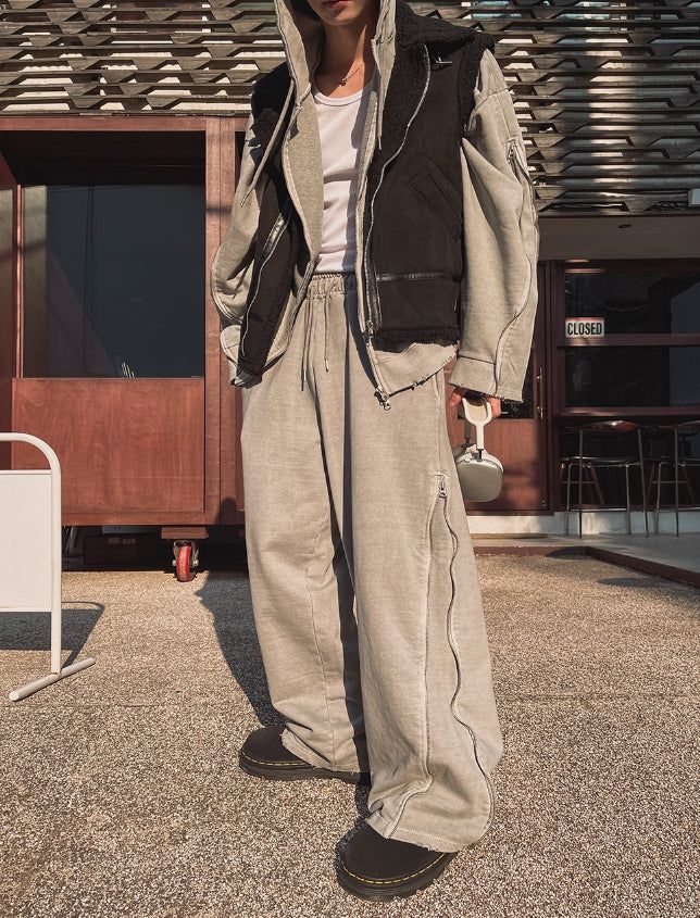 Kale Rail Pigment Wide Pants